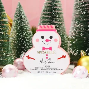 Holiday Snowman Body Wash Infused Buffer - White Rose