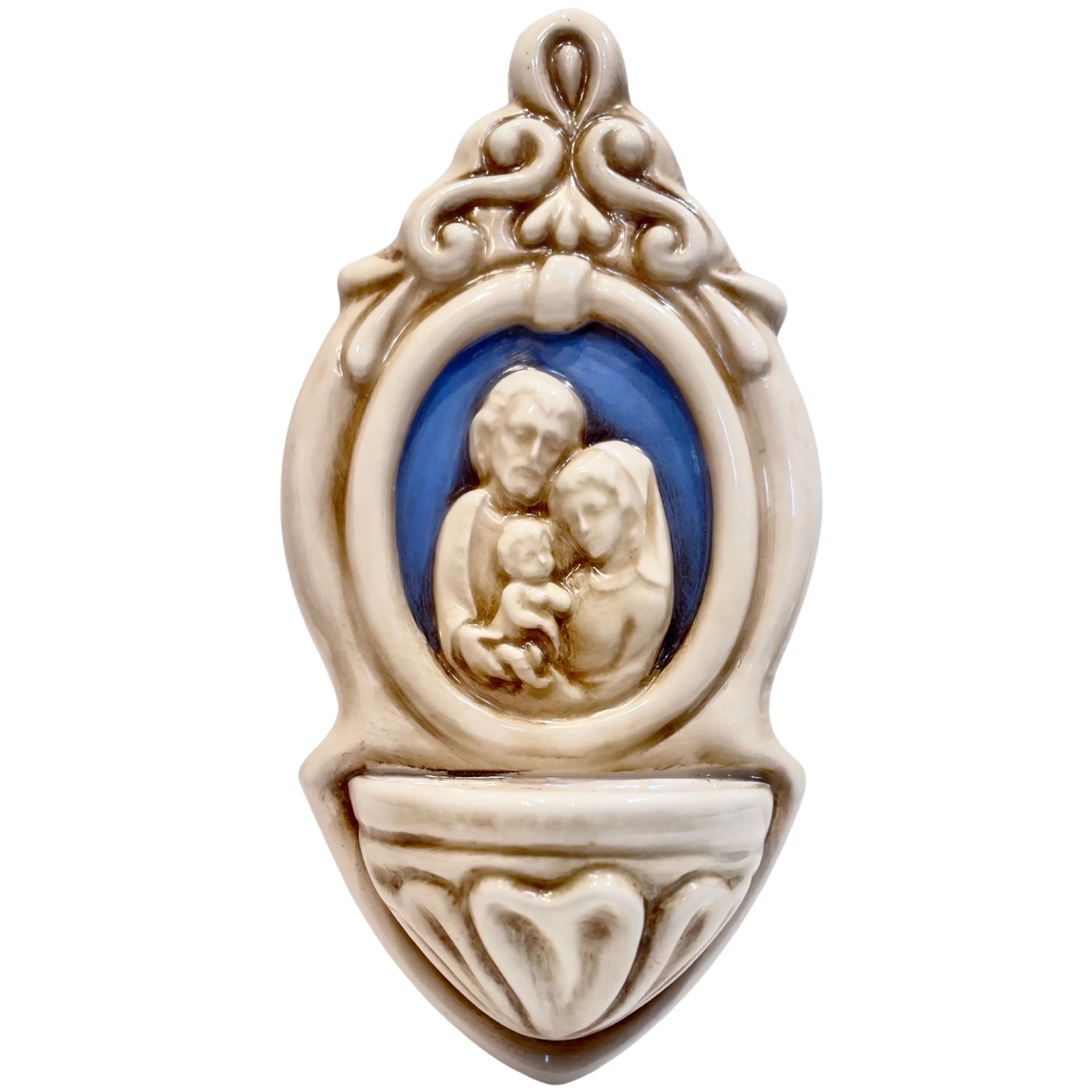 Holy Water Font: Holy Family Della Robbia 8.5"