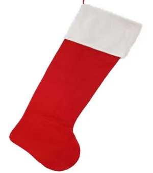 Huge Deluxe Felt Stocking with Plush Trim (110cm)