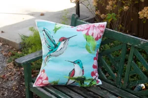 Hummingbird Outdoor Pillow