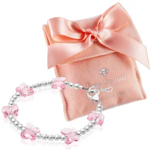 Infant Baby Girl Pink Butterfly Bracelet