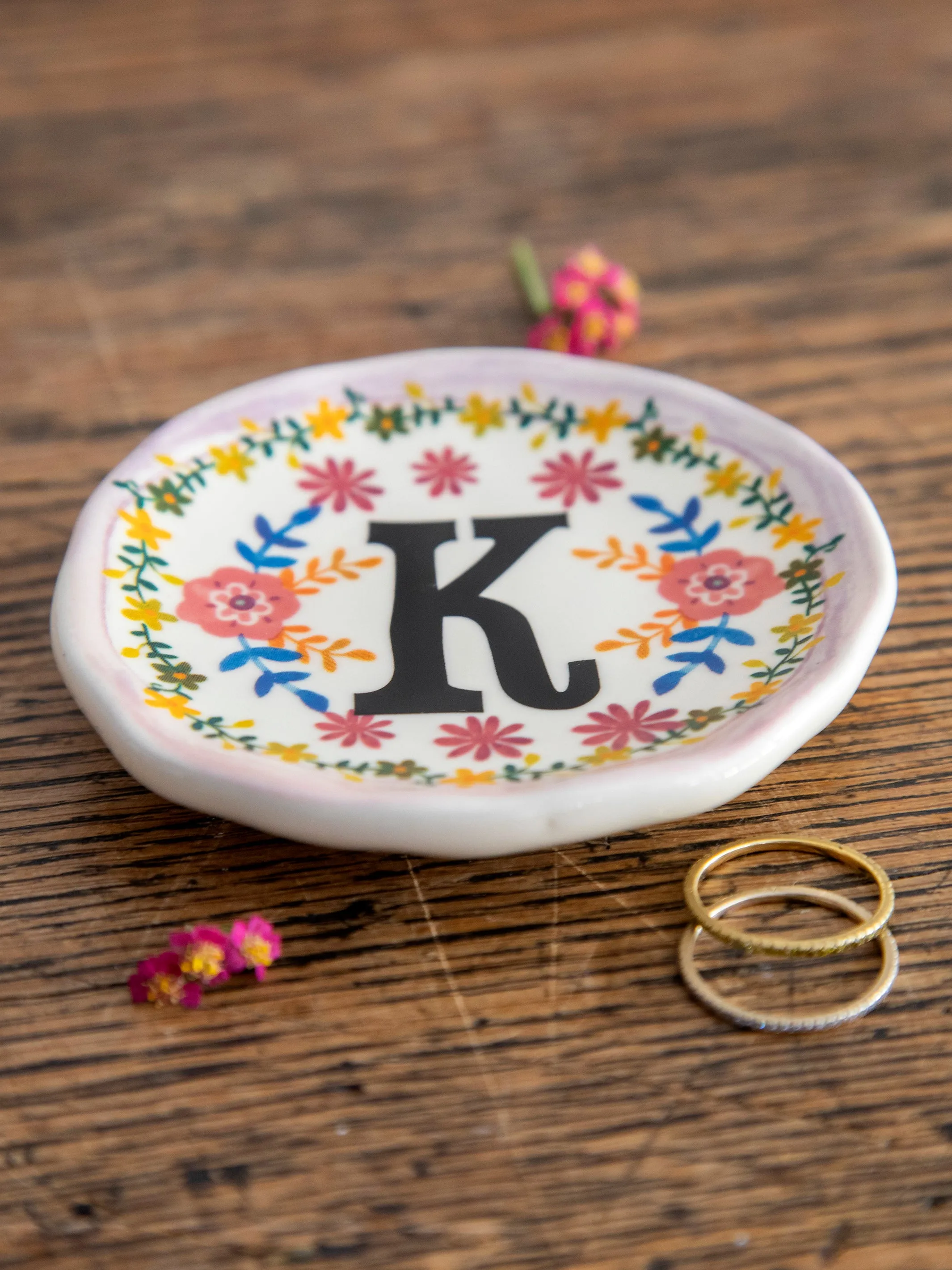 Initial Trinket Dish - K