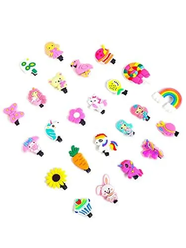 Kairangi Hair Clips for Girls Kids Hair Clip Hair Accessories for Girls Set of 24 PCS Cute Characters Tiny Hair Clips for Baby Girls Baby Hair Clips For Kids Toddlers