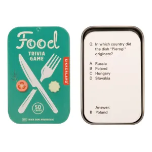 Kikkerland Food Trivia Game in a Tin