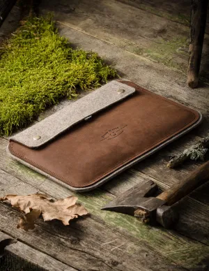 Leather MacBook 12 Case | WoodBrown