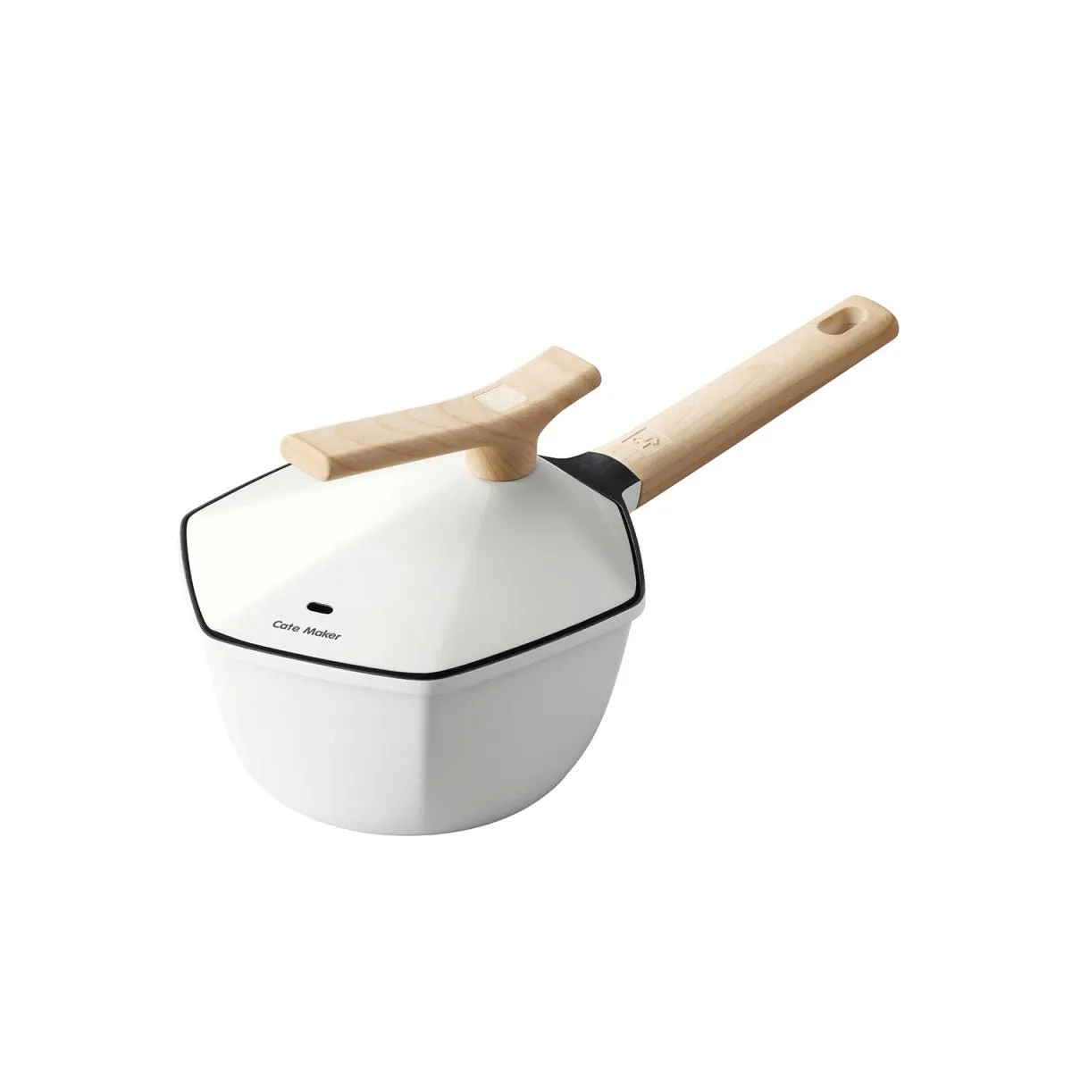 Maple Leaf 18cm White Non-stick Milk Pot - A Touch of Elegance in Your Kitchen