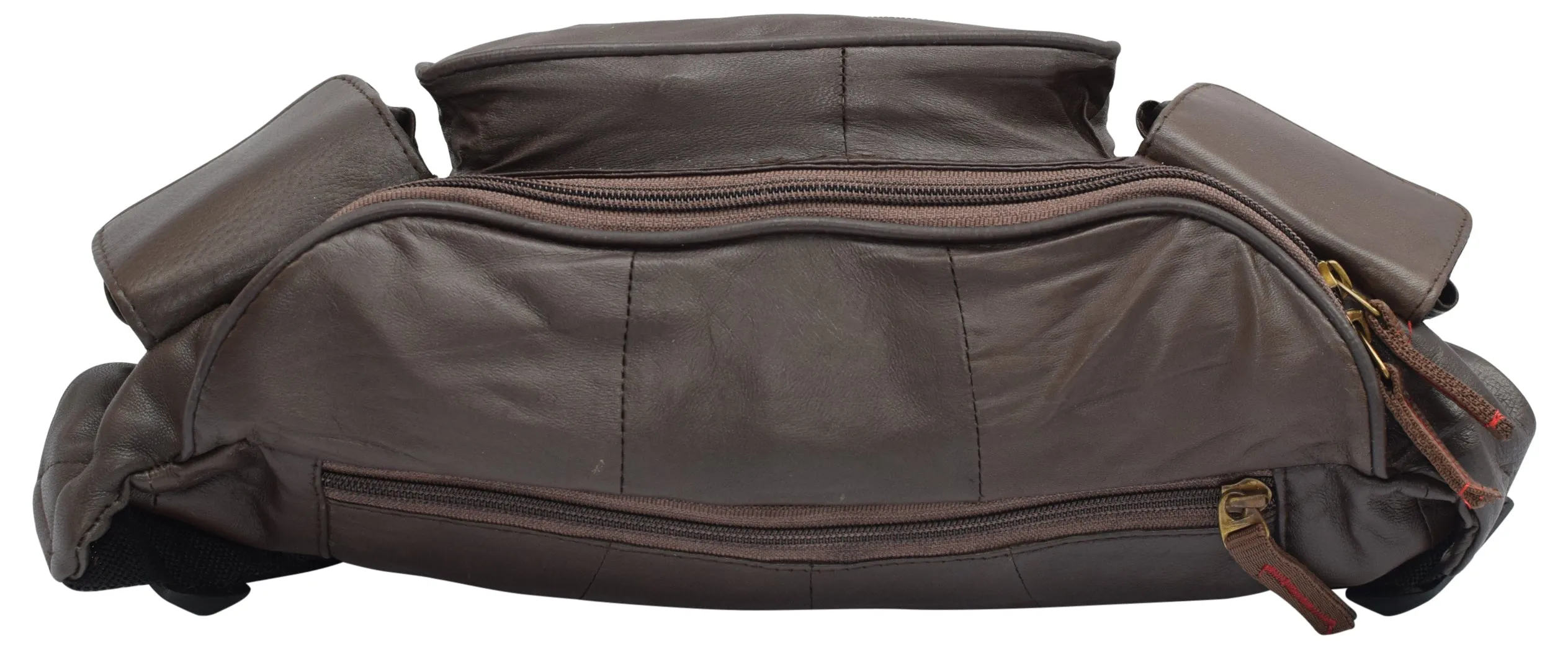 Marshal Extra Large Mens Womens Leather Fanny Pack Waist Pouch Travel Bag