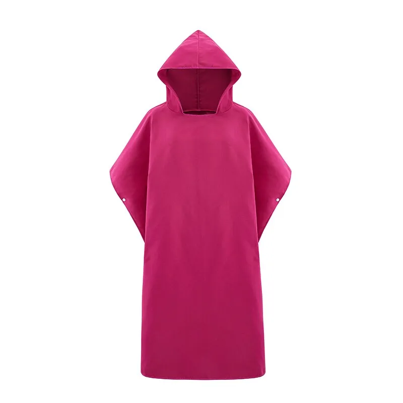 Microfiber  Wetsuit Changing Robe  with Hood, Quick Dry Hooded Towels for Swim, Beach Surf Poncho Compact & Lightweight