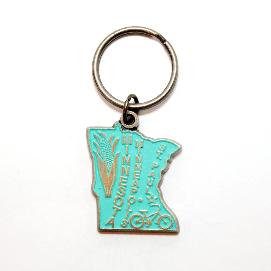 Minnesota Keychain - High Quality Thick Metal State Love Key Ring