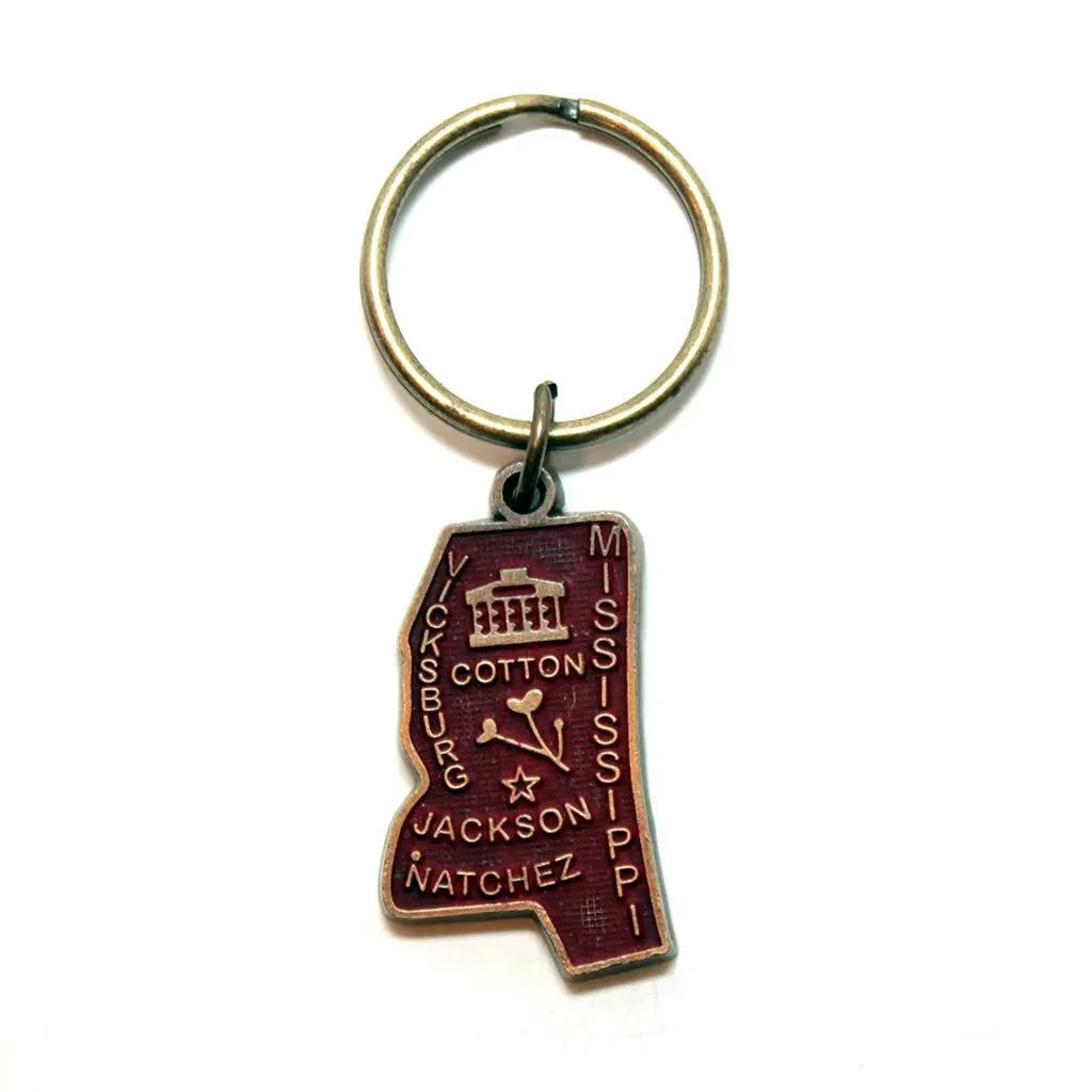 Mississippi Keychain - High Quality Thick Metal State Love Key Ring