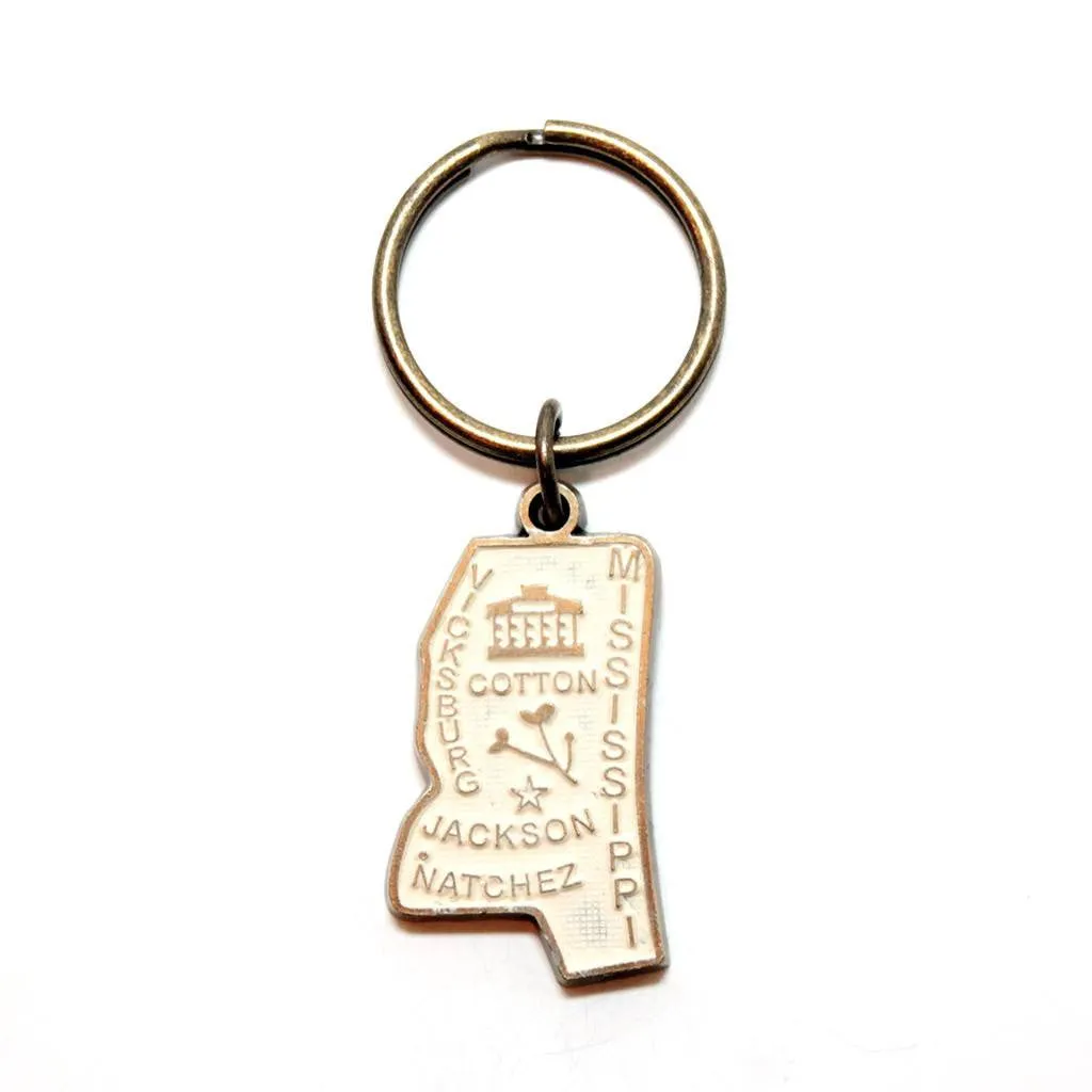 Mississippi Keychain - High Quality Thick Metal State Love Key Ring