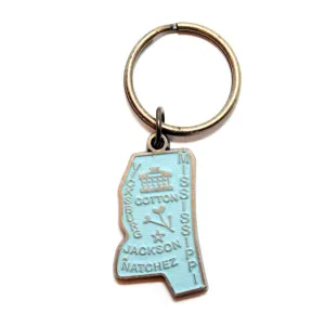 Mississippi Keychain - High Quality Thick Metal State Love Key Ring