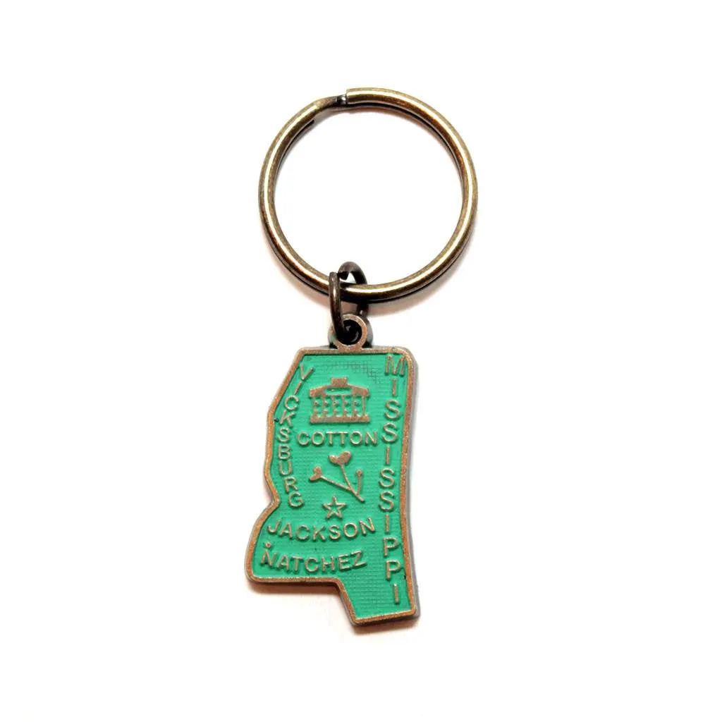 Mississippi Keychain - High Quality Thick Metal State Love Key Ring