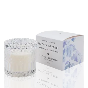 Mrs Darcy Crystal Candle - Mother of Pearl