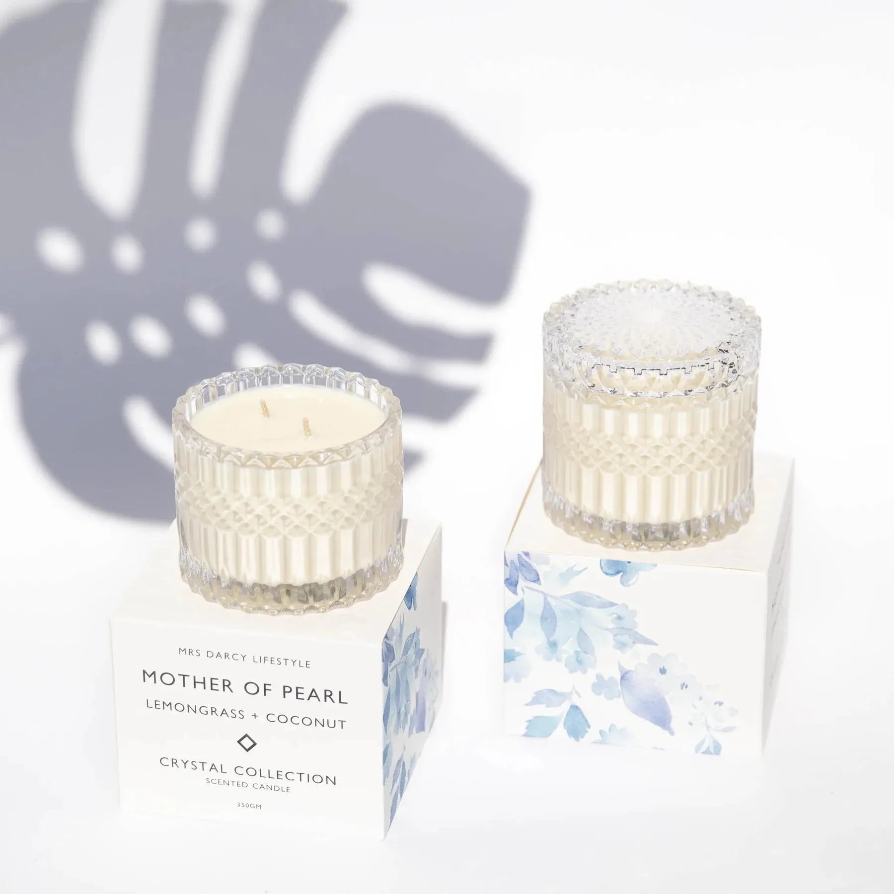 Mrs Darcy Crystal Candle - Mother of Pearl