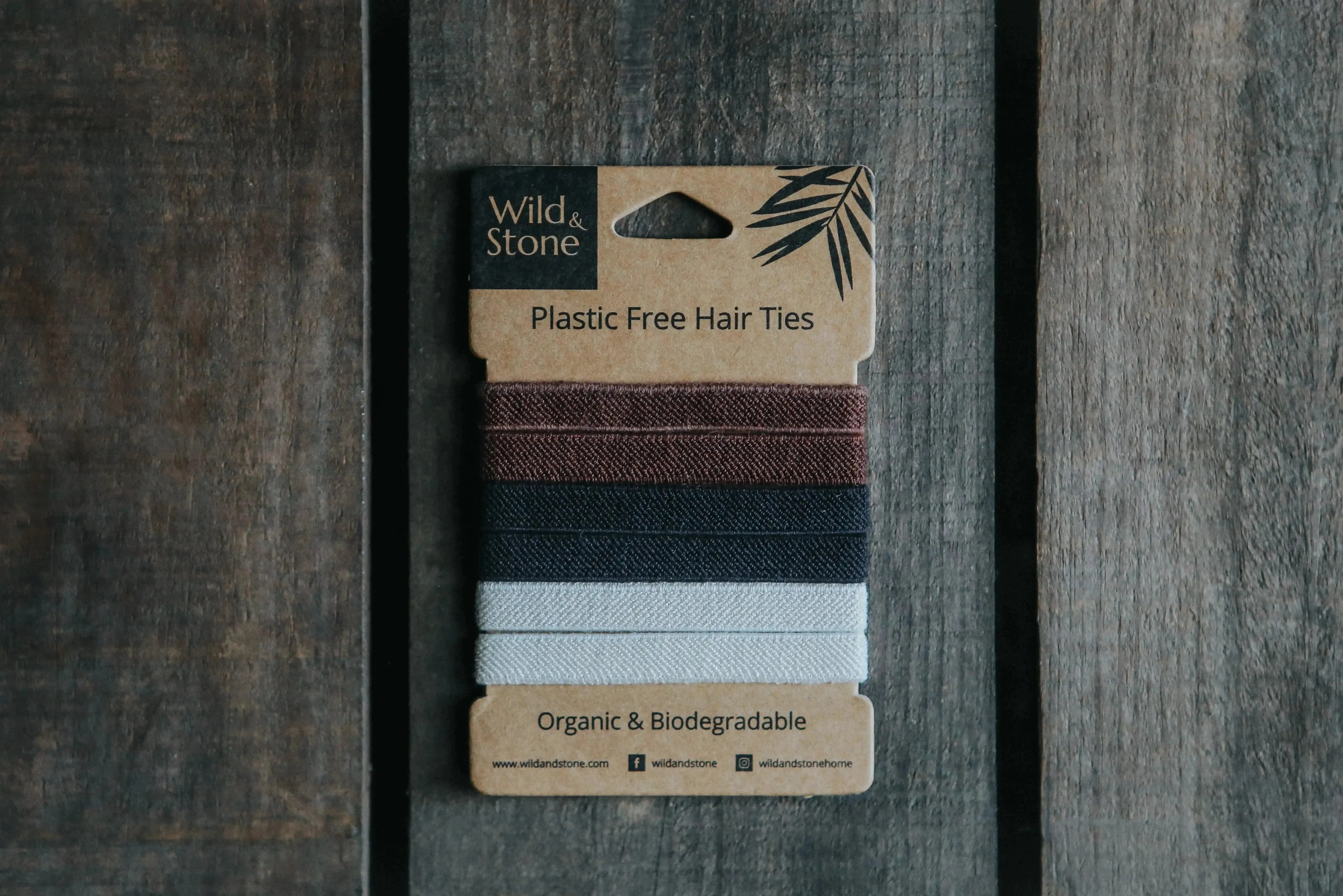 Natural Hair Ties - Plastic Free - 6 Pack