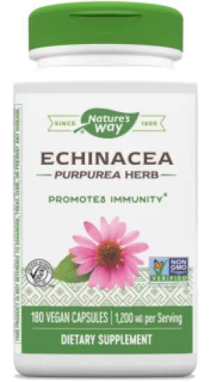 Nature's Way Echinacea Herbs 1200 mg 180 Vegetable Capsules