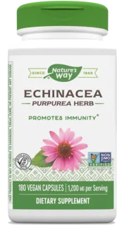 Nature's Way Echinacea Herbs 1200 mg 180 Vegetable Capsules