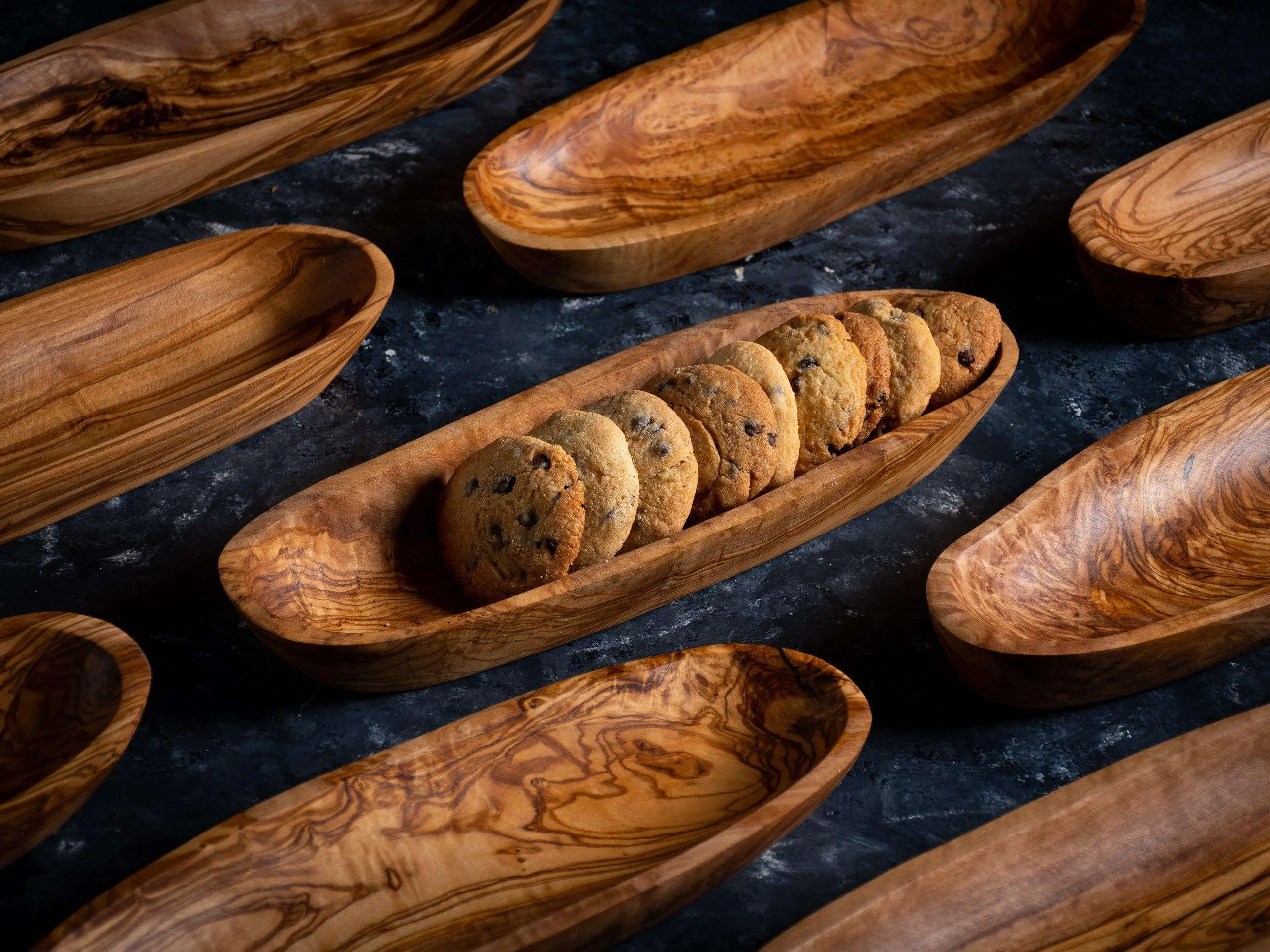 Olive Wood - Bread and Fruit Serving