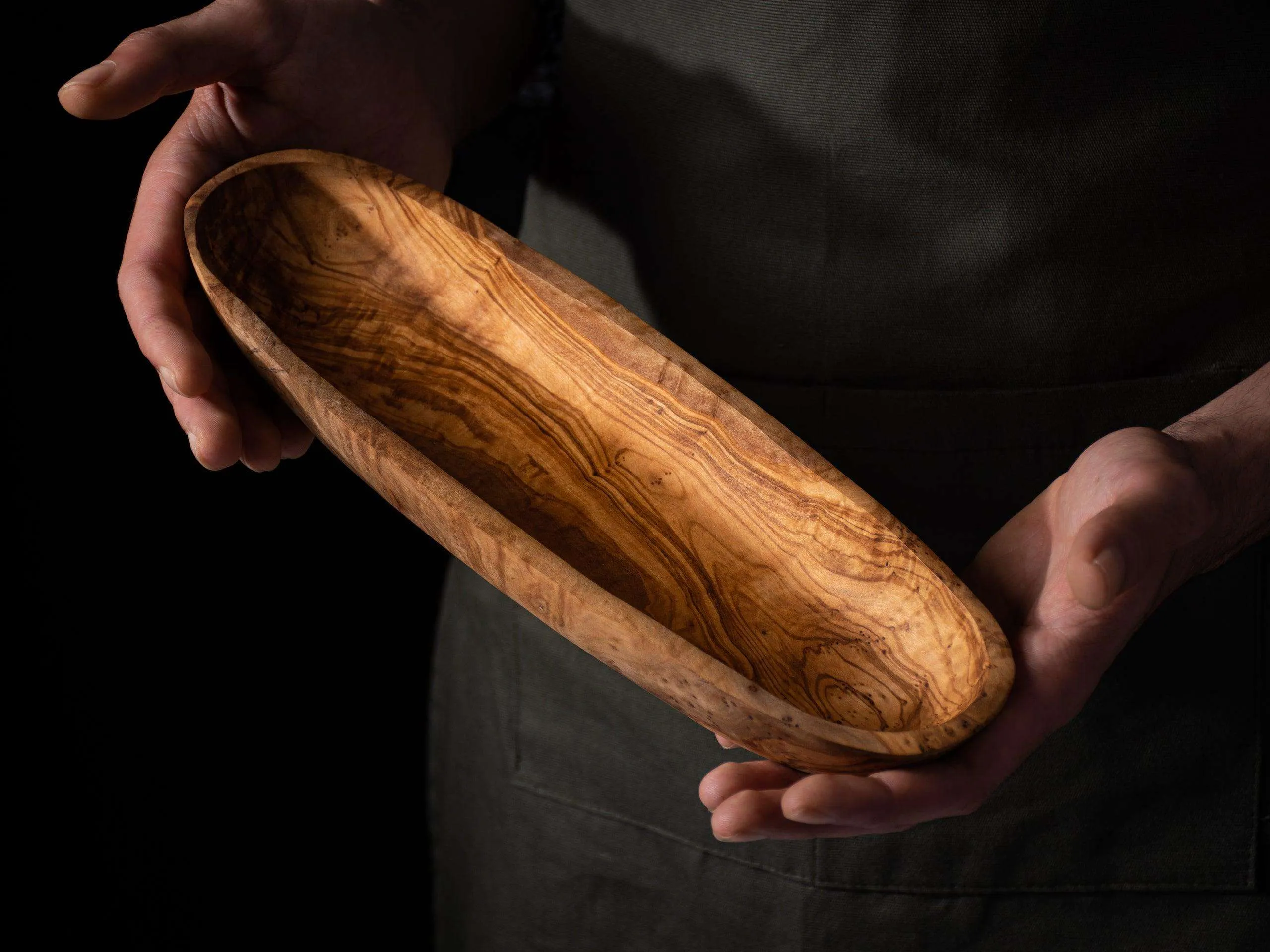 Olive Wood - Bread and Fruit Serving