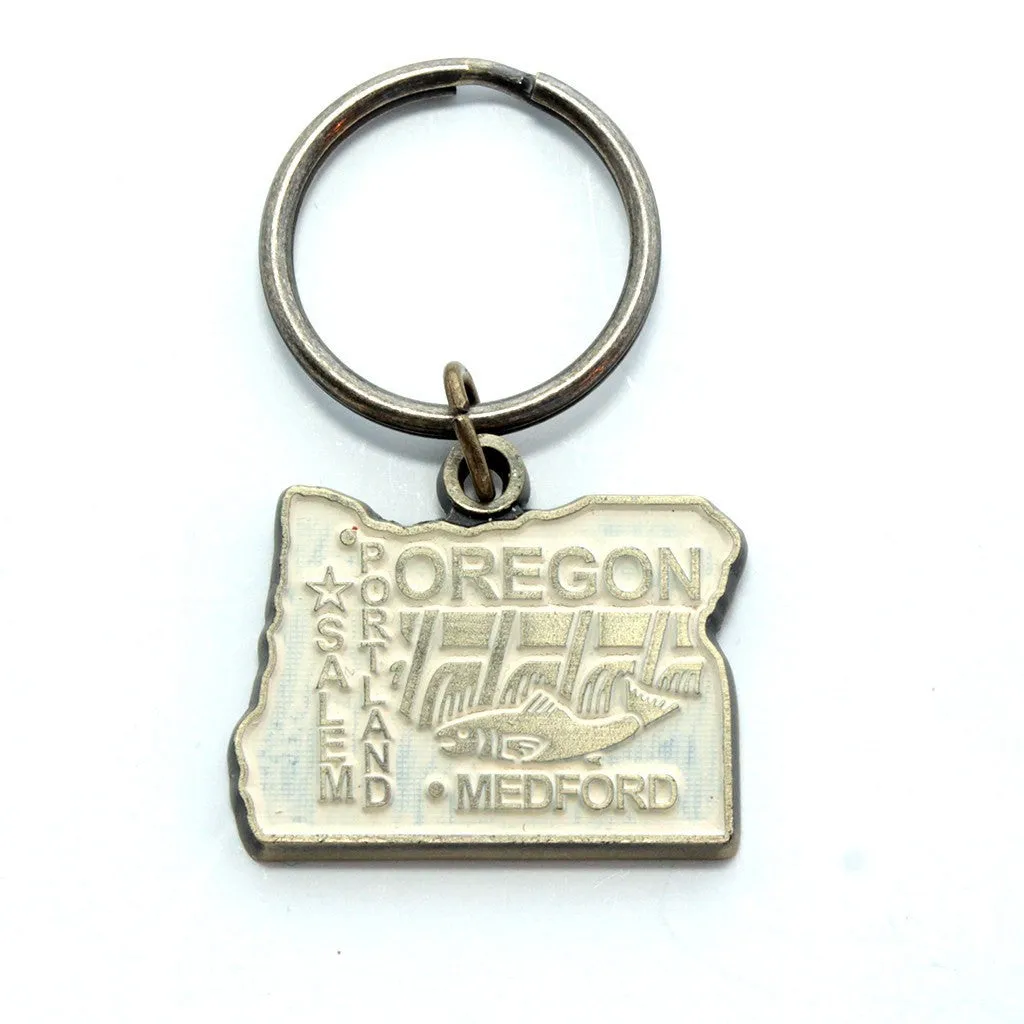 Oregon Keychain - High Quality Thick Metal State Love Key Ring