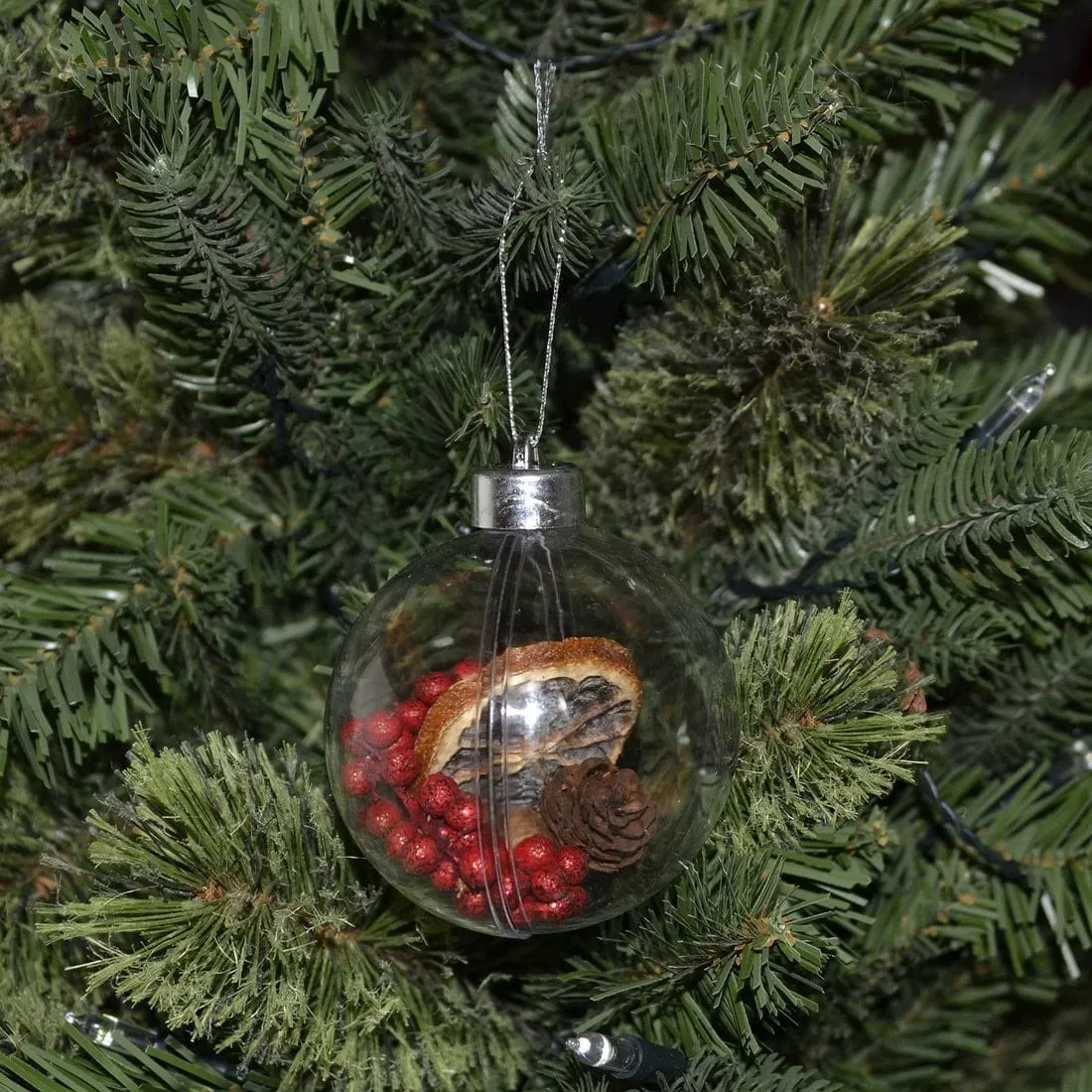 Pack of 12 80mm DIY Christmas Baubles Clear Plastic Fillable