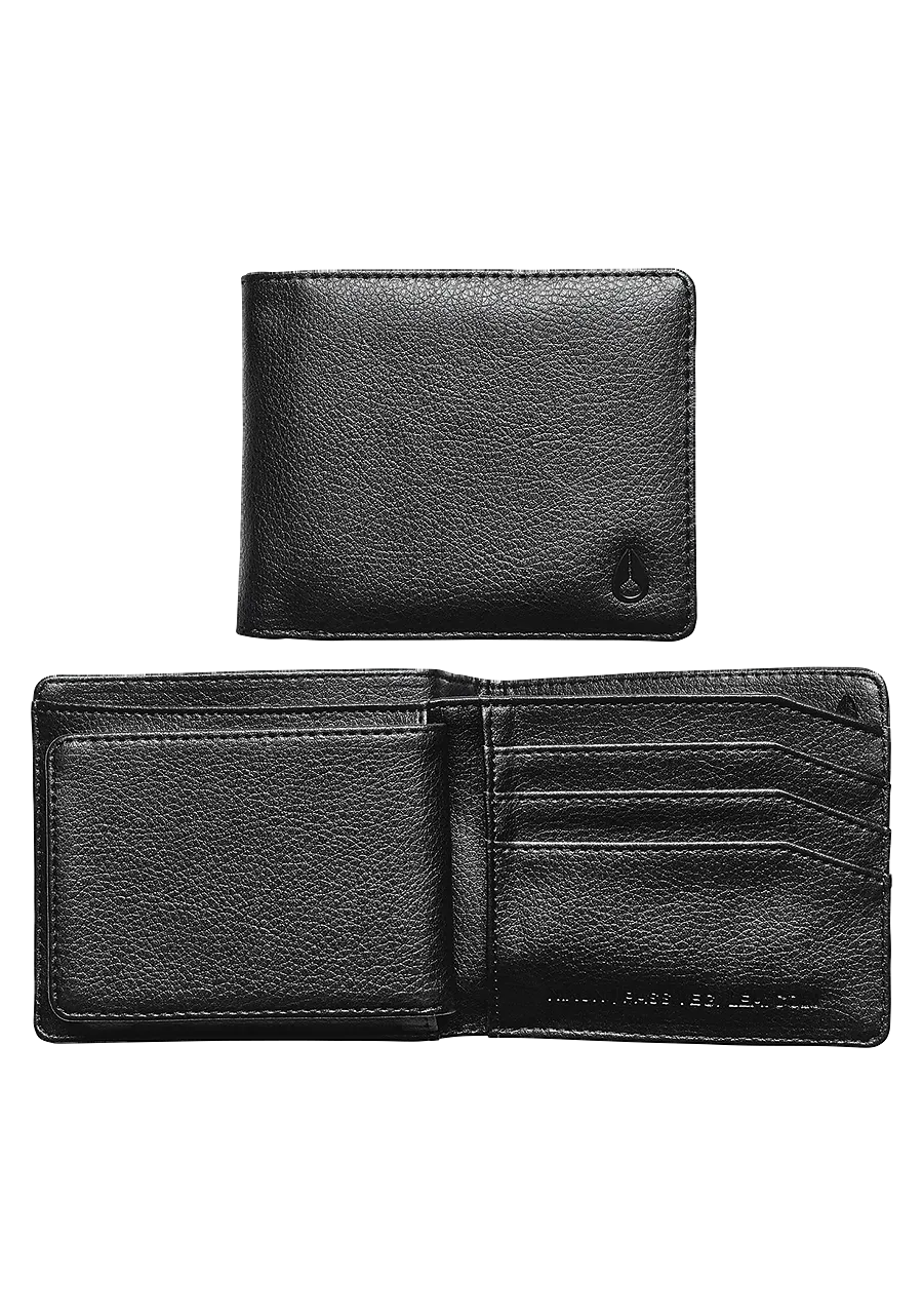 Pass Vegan Leather Coin Wallet - Black