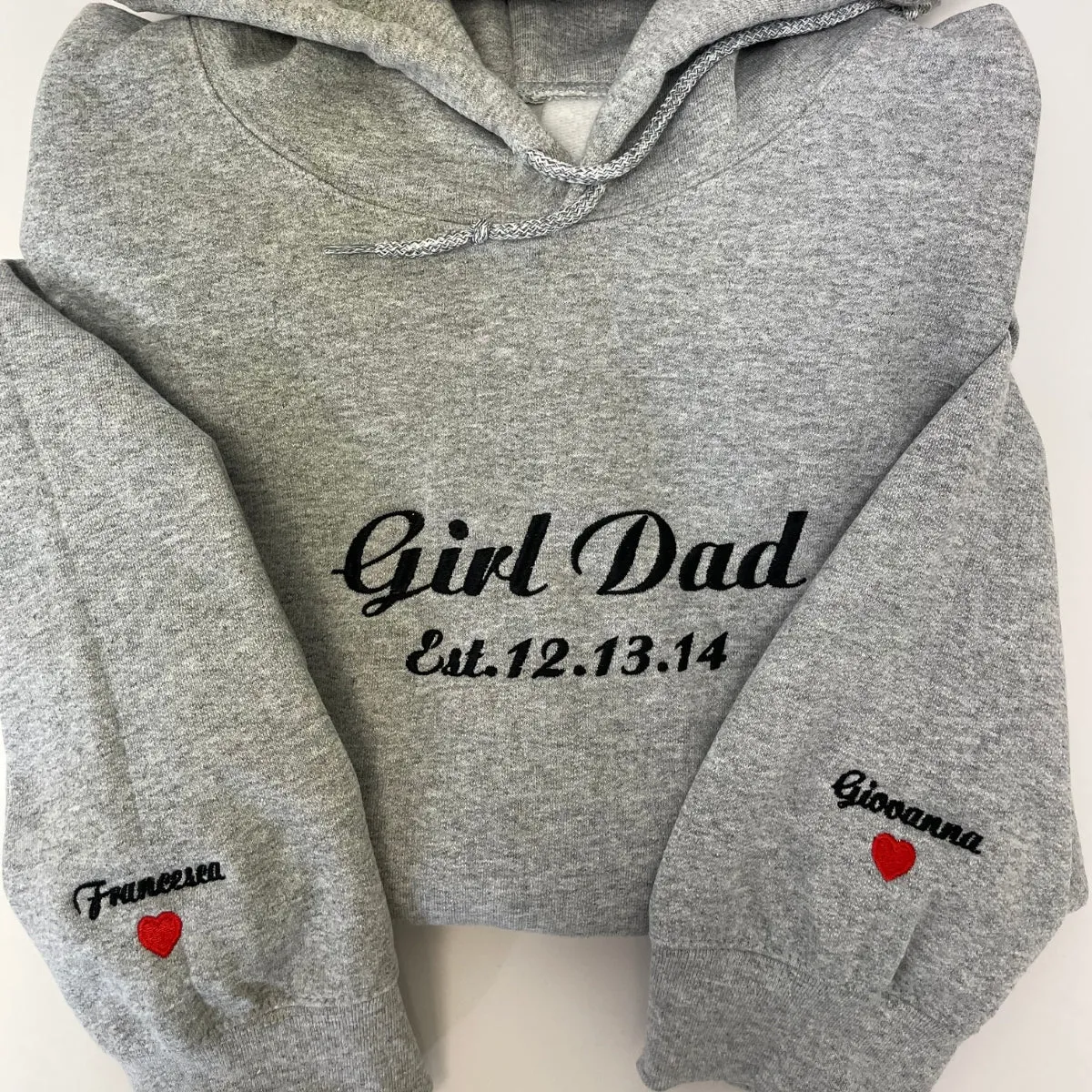 Personalized Bridal Shower Gifts for Her with Embroidered Ms Mrs Sweatshirt, EST Date, Any Text Icon on Sleeve