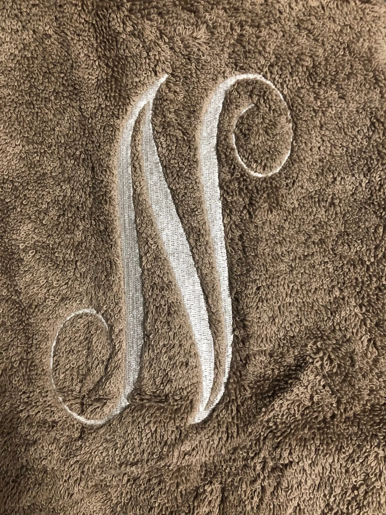 Personalized Large Initial Bath Towel Sets, Wedding Housewarming Gifts