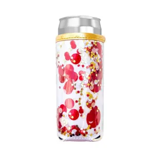 Rally Red Spirit Squad Confetti Skinny Can Cooler