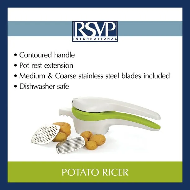 RSVP International Potato Ricer with 2 Interchangeable Blades