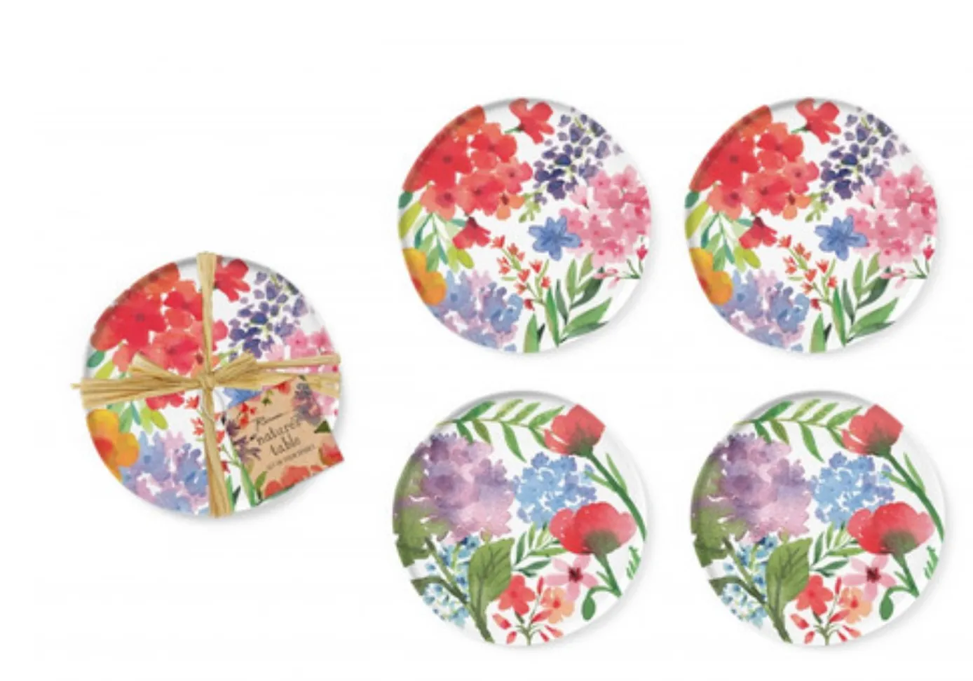 Set Of Floral Blooming Plates In A Gift Box