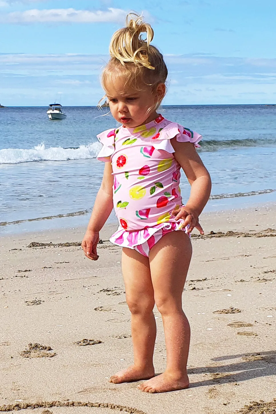 Snapper Rock Fruit Fiesta Ruffle Baby Swim Set