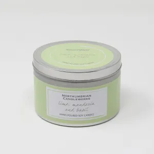 Soy Wax Candle in Lime, Mandarin & Basil Scent