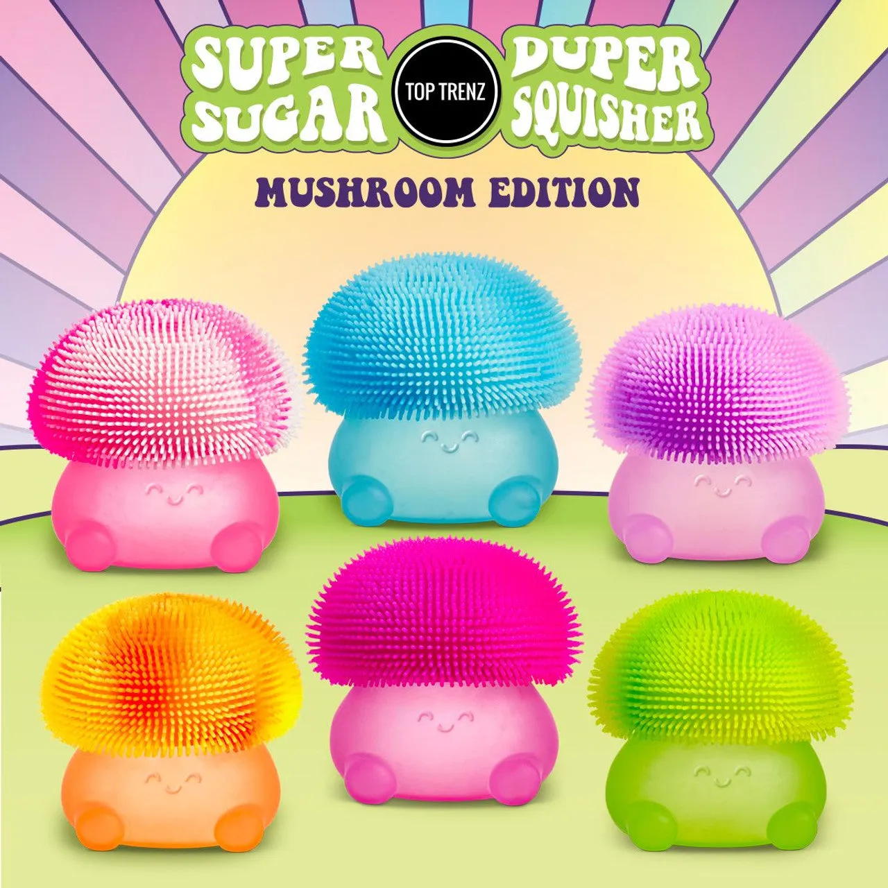 Super Duper Sugar Squisher Toy - Mushroom – Assorted – Sold Individually