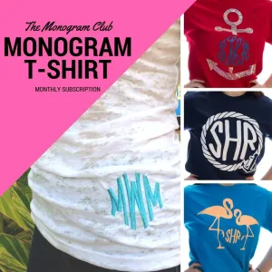 The Monogram Club - Monogrammed T-Shirt Subscription