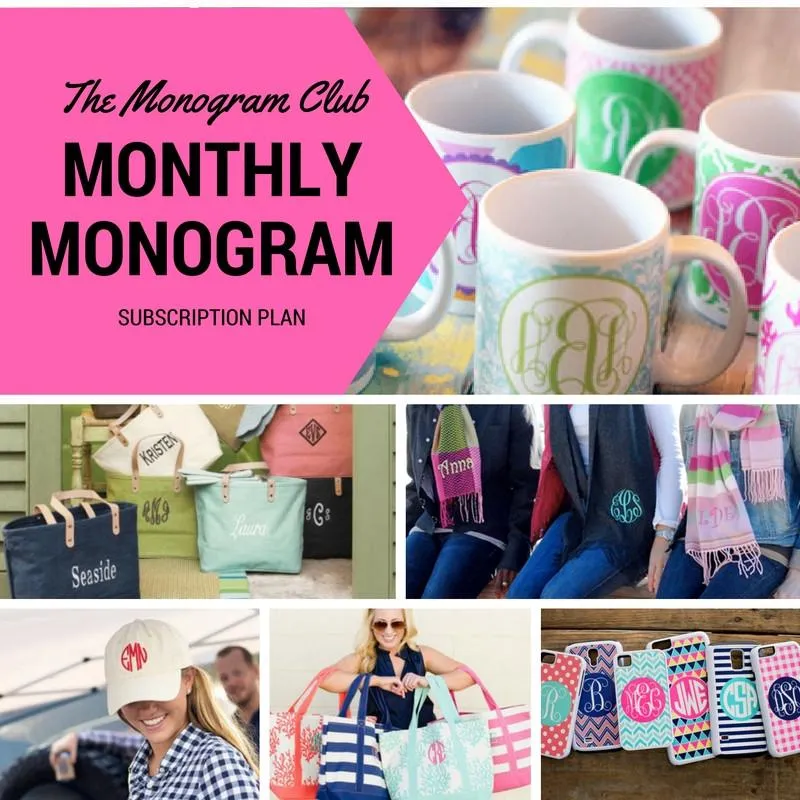 The Monogram Club - Monthly Monogram Box Subscription