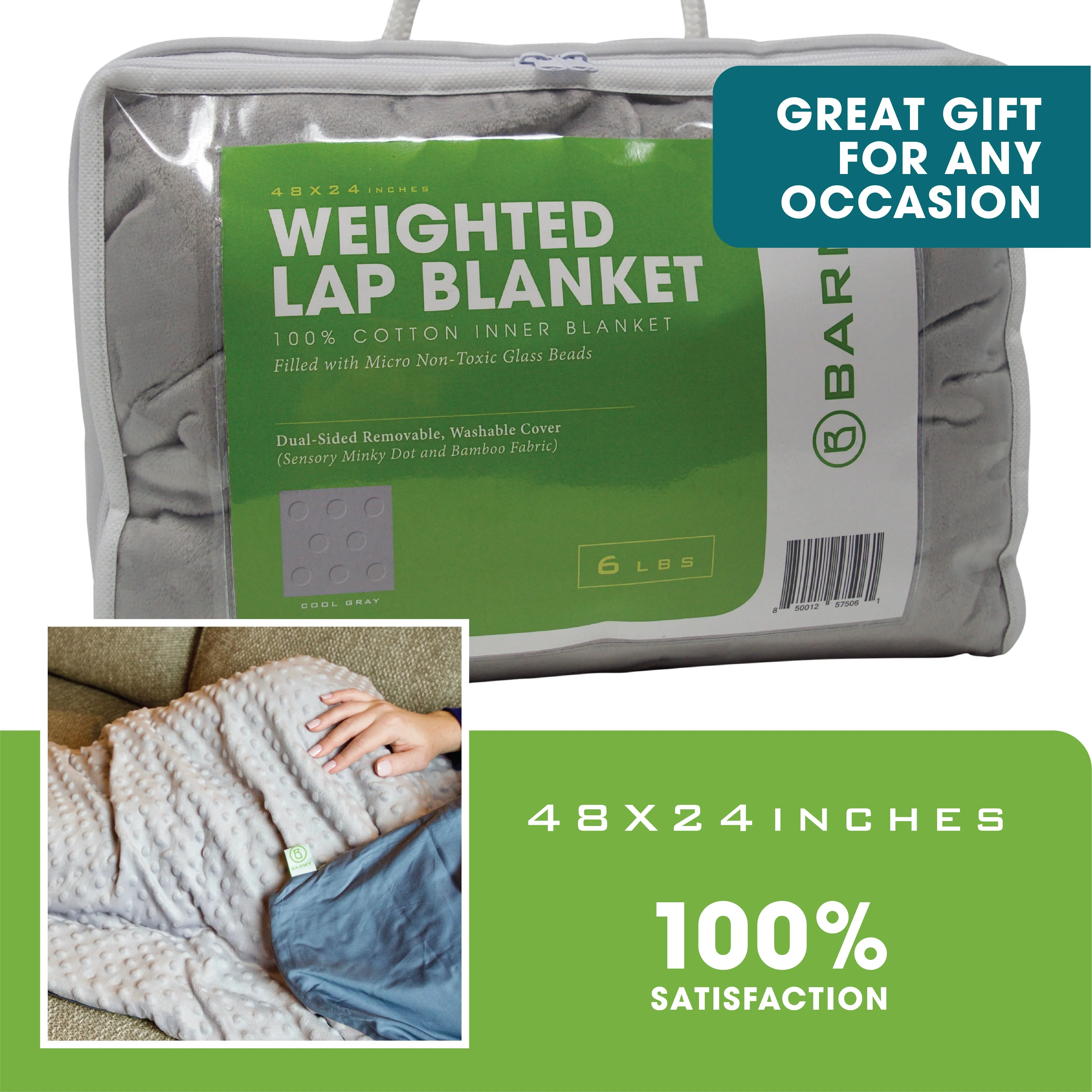 Weighted Lap Blanket (48"x24", 6lbs)