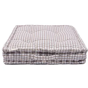 Woven Small Check Cotton Floor Cushion